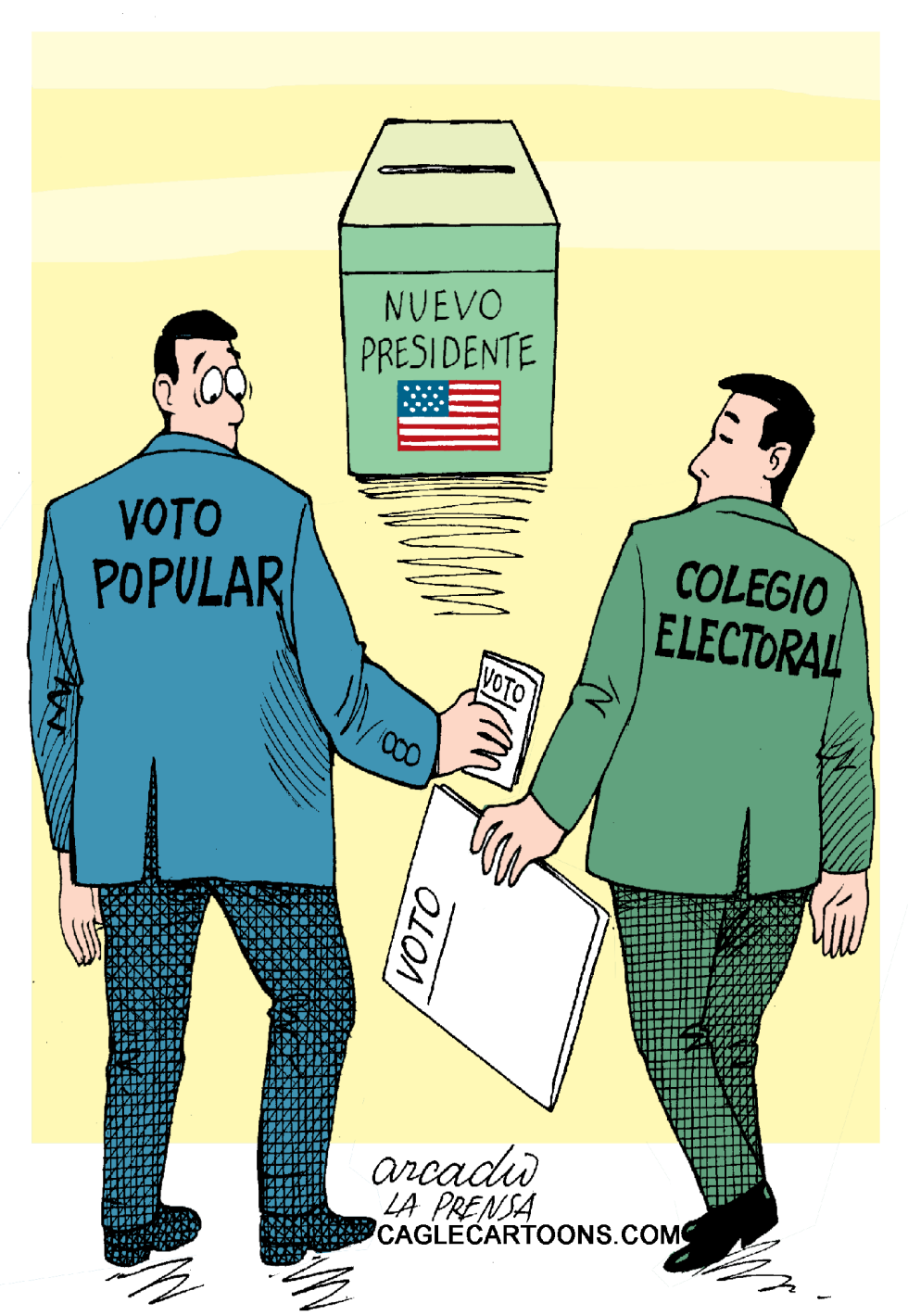 El voto popular y el colegio electoral col