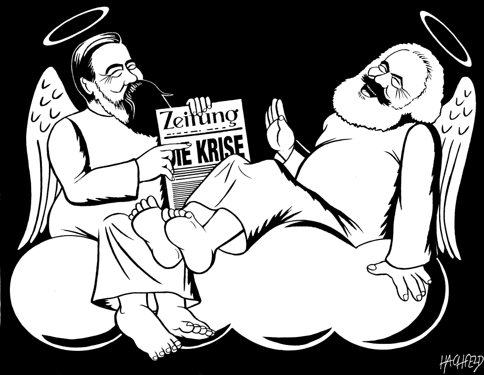 Engels, Marx, crisis