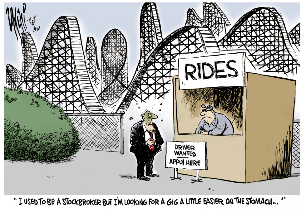 Stock Market Rollercoaster Color