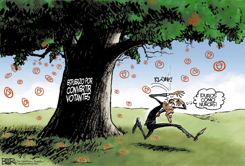 BARACK OBAMA Y LAS NUECE /  by Nate Beeler