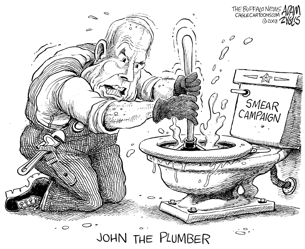  THE PLUMBER by Adam Zyglis