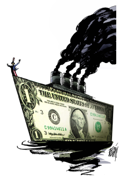 DOLLAR TITANIC by Angel Boligan
