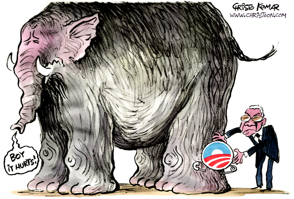  POWELL ENDORSES OBAMA  by Christo Komarnitski