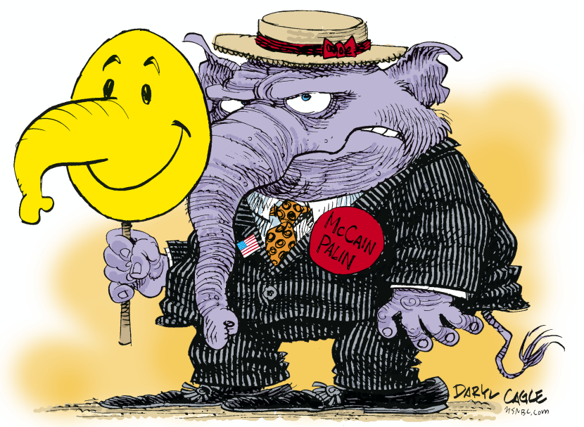 McCain Palin Republican Happy Face COLOR