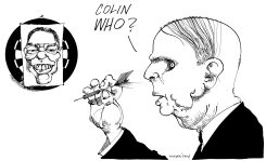 MCCAIN AIMS AT POWELL by Michael McParlane