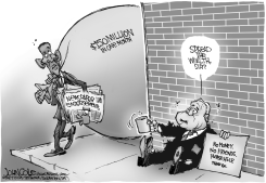 SPREAD THE WEALTH, SIR BW by John Cole