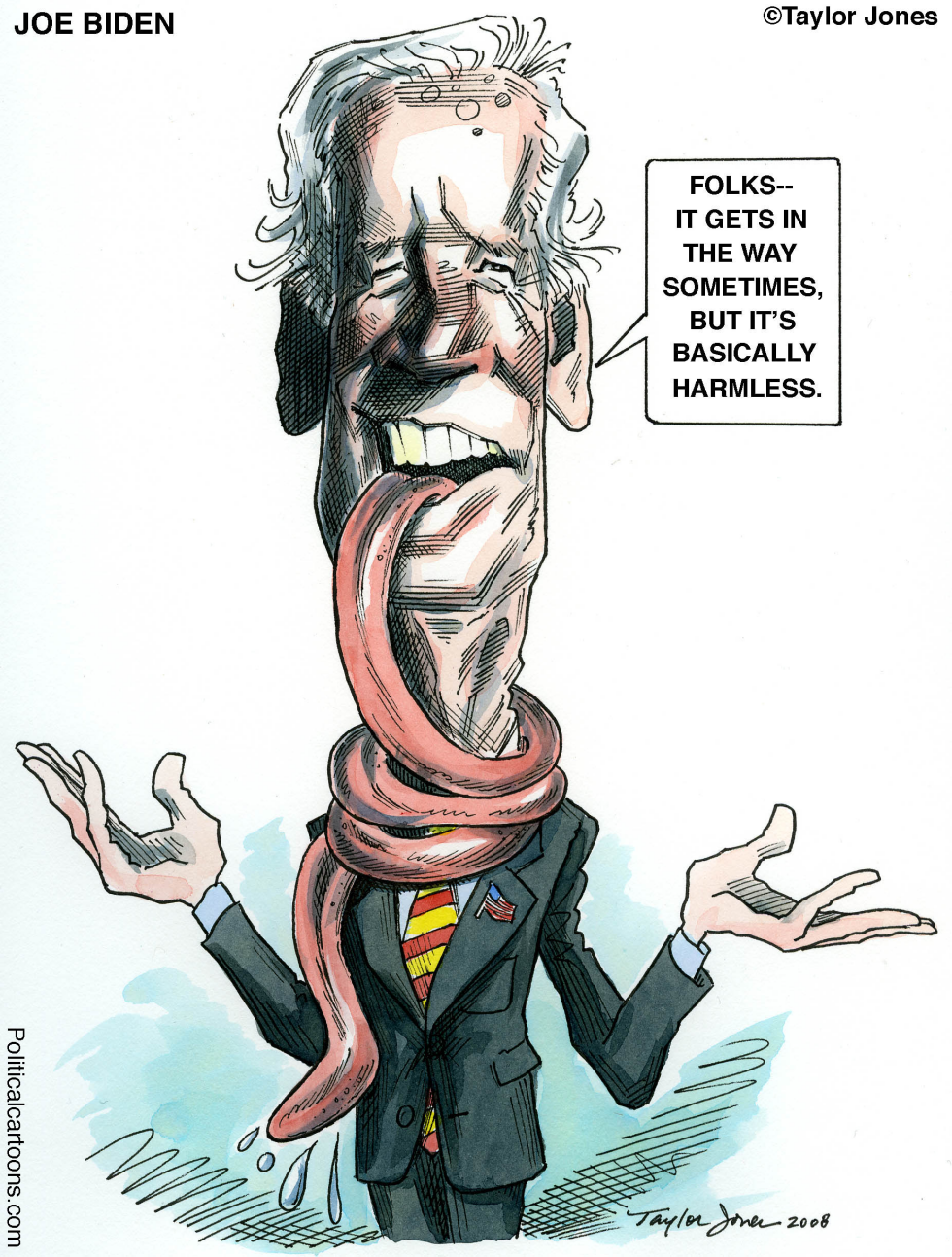 Joe Biden's tongue - COLOR