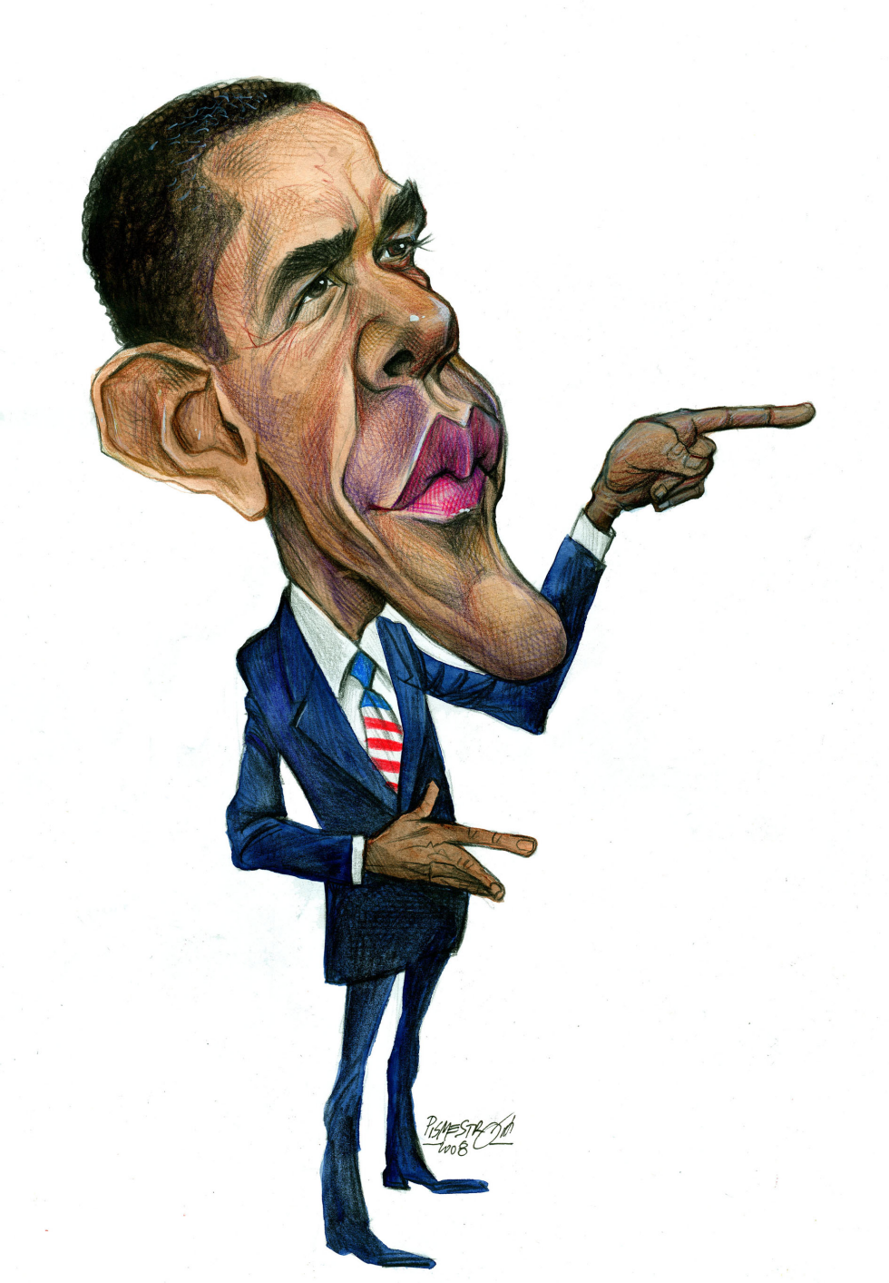 Barack Obama Portrait Color
