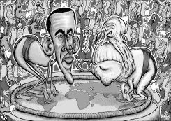 OBAMA V MCCAIN by Brian Adcock