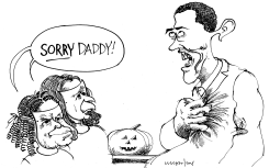 HALLOWEEN WITH OBAMA by Michael McParlane