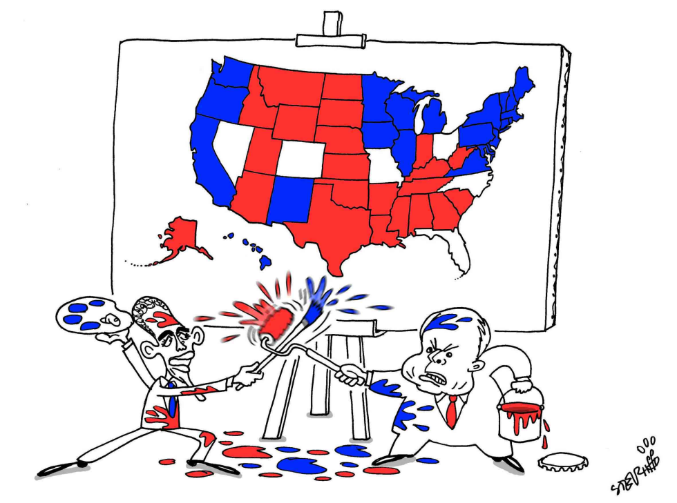 Obama McCain Painting duel