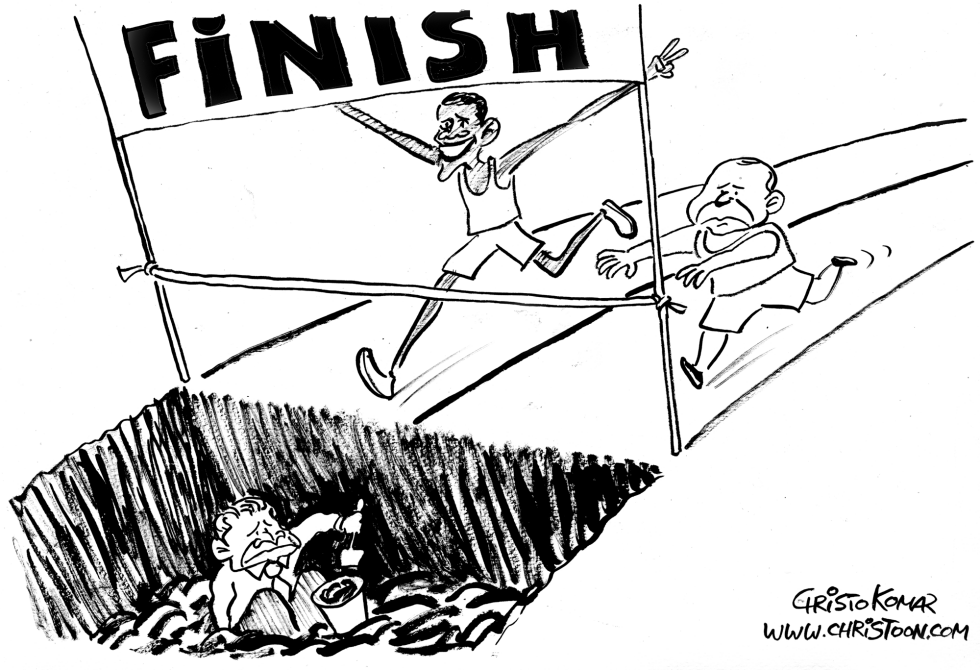 The race is over - B&W