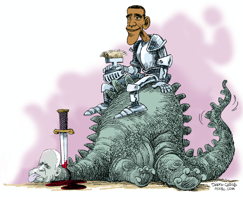 Obama Defeats McCain Color