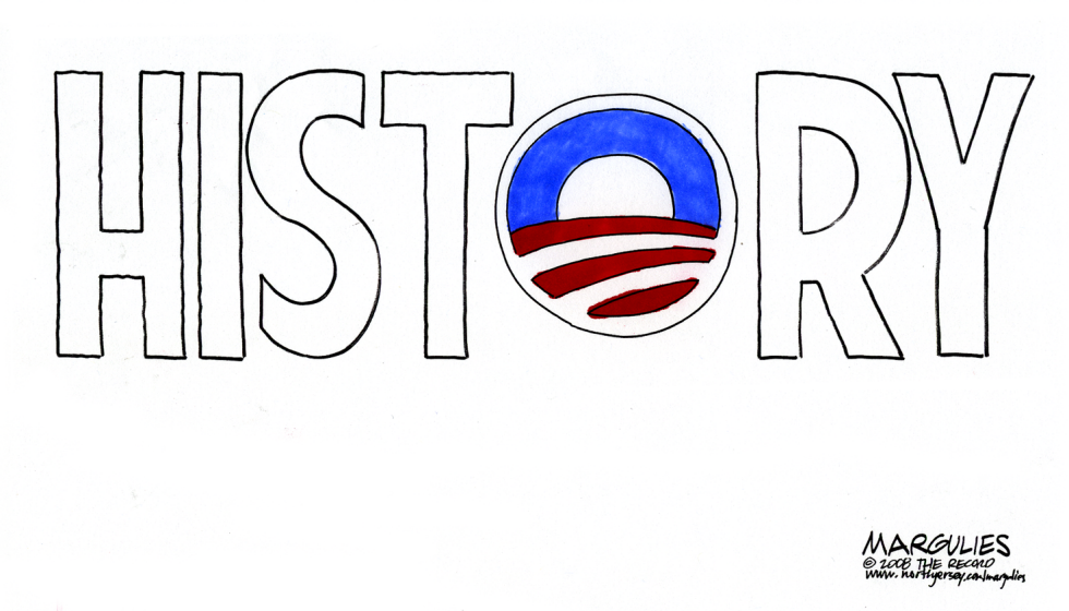 Obama historic win color