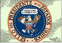 NUEVO PRESIDENTE   by Bob Englehart