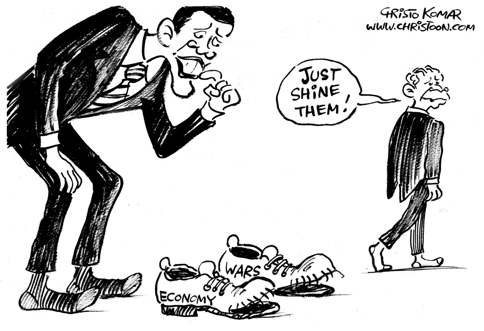Obama's new Shoes - B&W