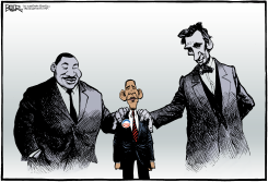 OBAMA MAKES HISTORY  by Nate Beeler