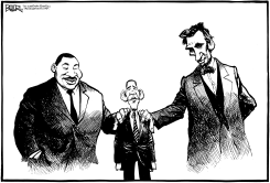 OBAMA MAKES HISTORY by Nate Beeler