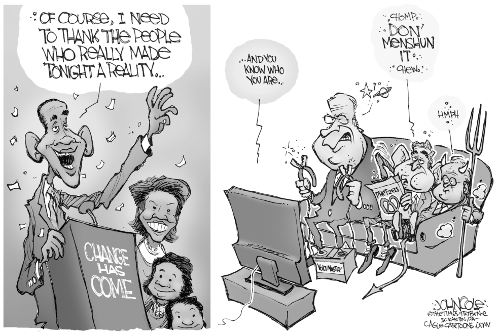 Obamas little helpers BW