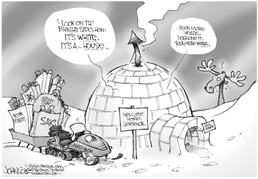 Palin White House BW