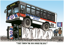 LOCAL MO-METRO BUS UNDER THE BUS by R.J. Matson
