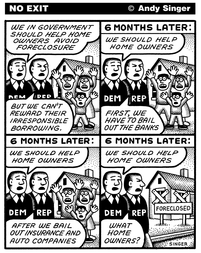 Government reacts to Home Forclosures