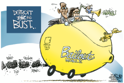 TO THE BAILOUT-MOBILE  by John Cole