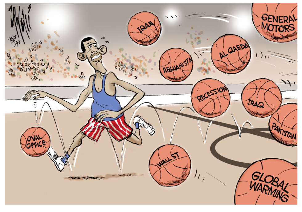 Obama the Globetrotter - COLOR