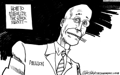STABILIZE STOCK MARKET  by Mike Keefe