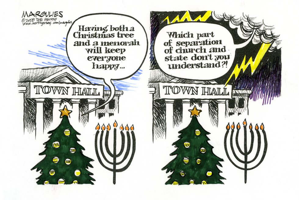 Holiday displays on public land color