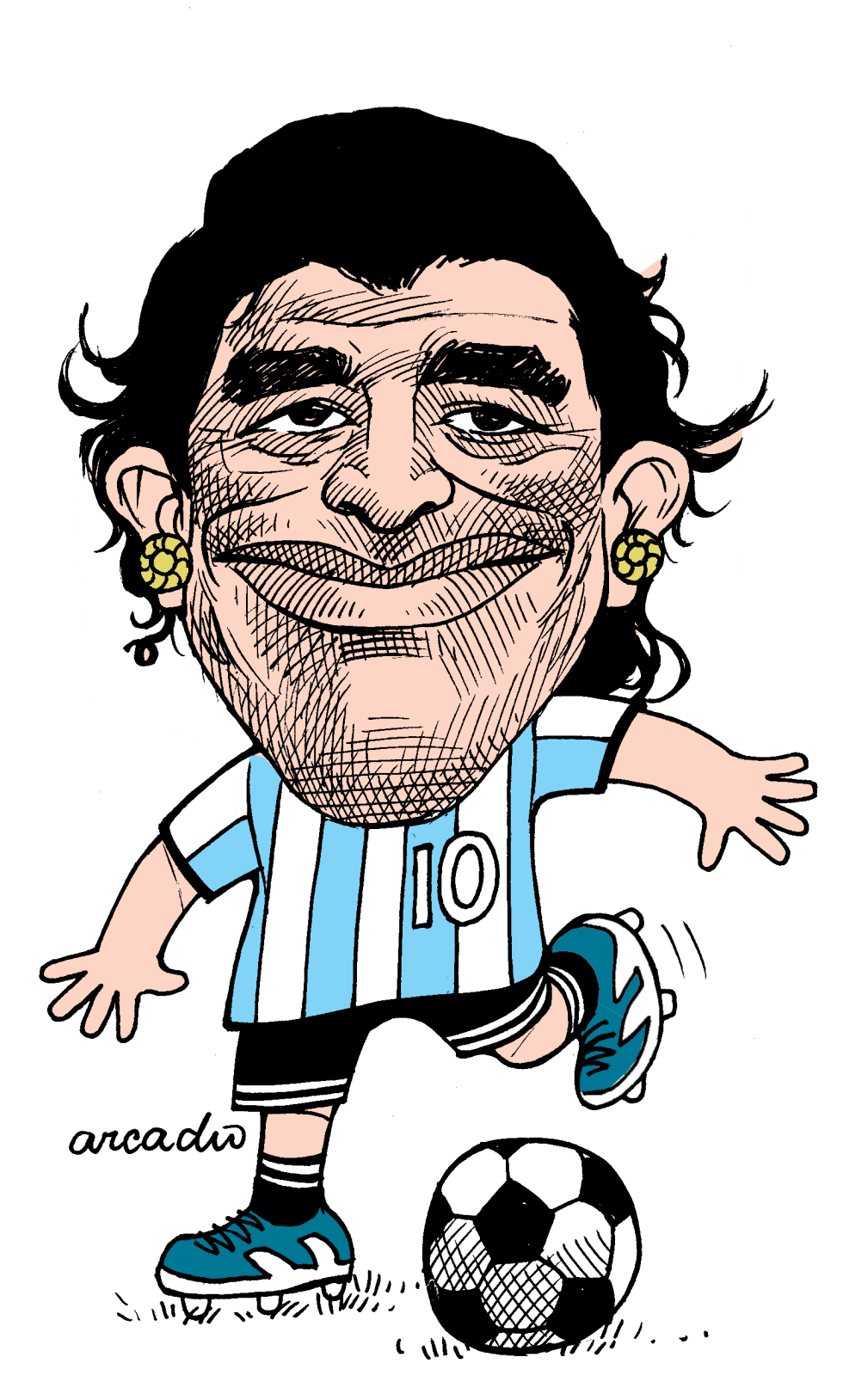  DIEGO MARADONA ARG COL by Arcadio Esquivel