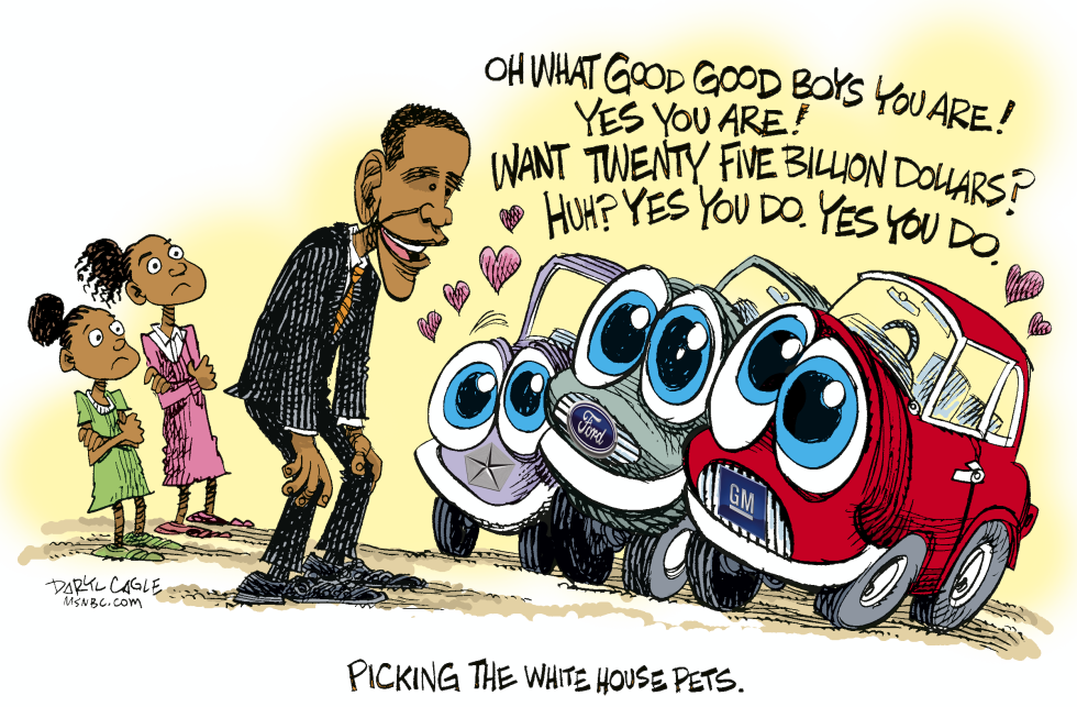  OBAMA AND AUTO PETS by Daryl Cagle