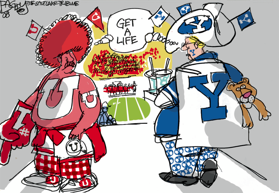  LOCALU OF U BYU GAME by Pat Bagley