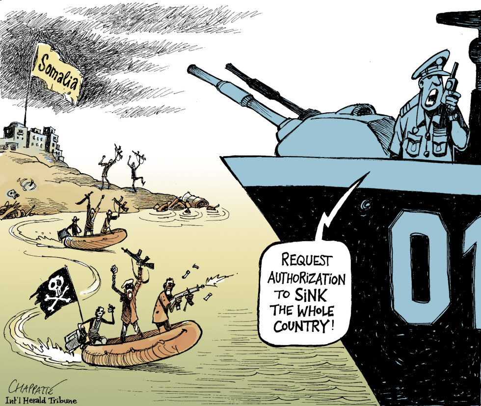  STOP SOMALI PIRATES by Patrick Chappatte