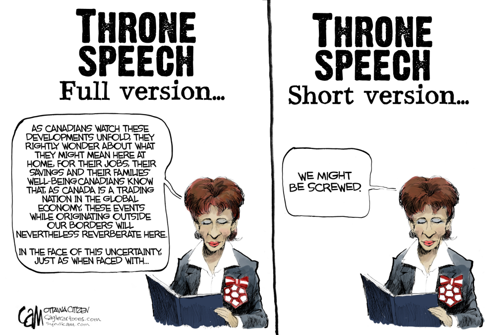 CANADA Throne Speech
