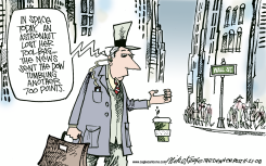 DOW PLUNGES  by Mike Keefe