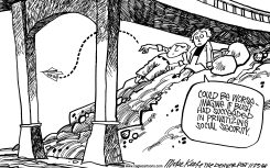 PRIVATIZED SOCIAL SECURITY by Mike Keefe