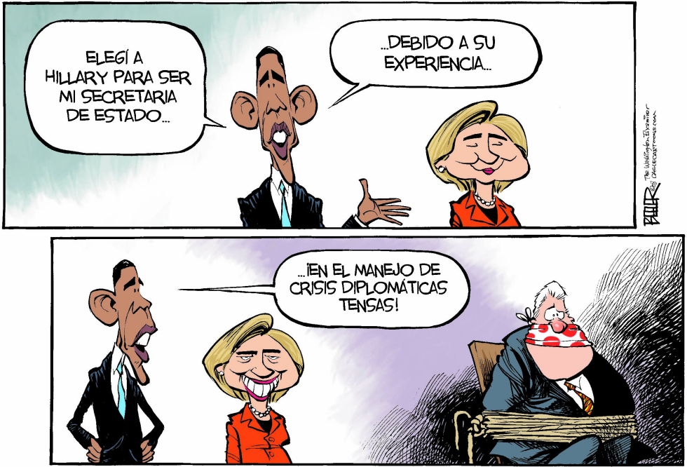 Obama elige a Clinton / COLOR