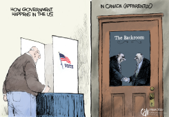 CANADA BACKROOM  by Cam Cardow
