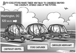 AUTO EXECS RETURN TO WASHINGTON by R.J. Matson