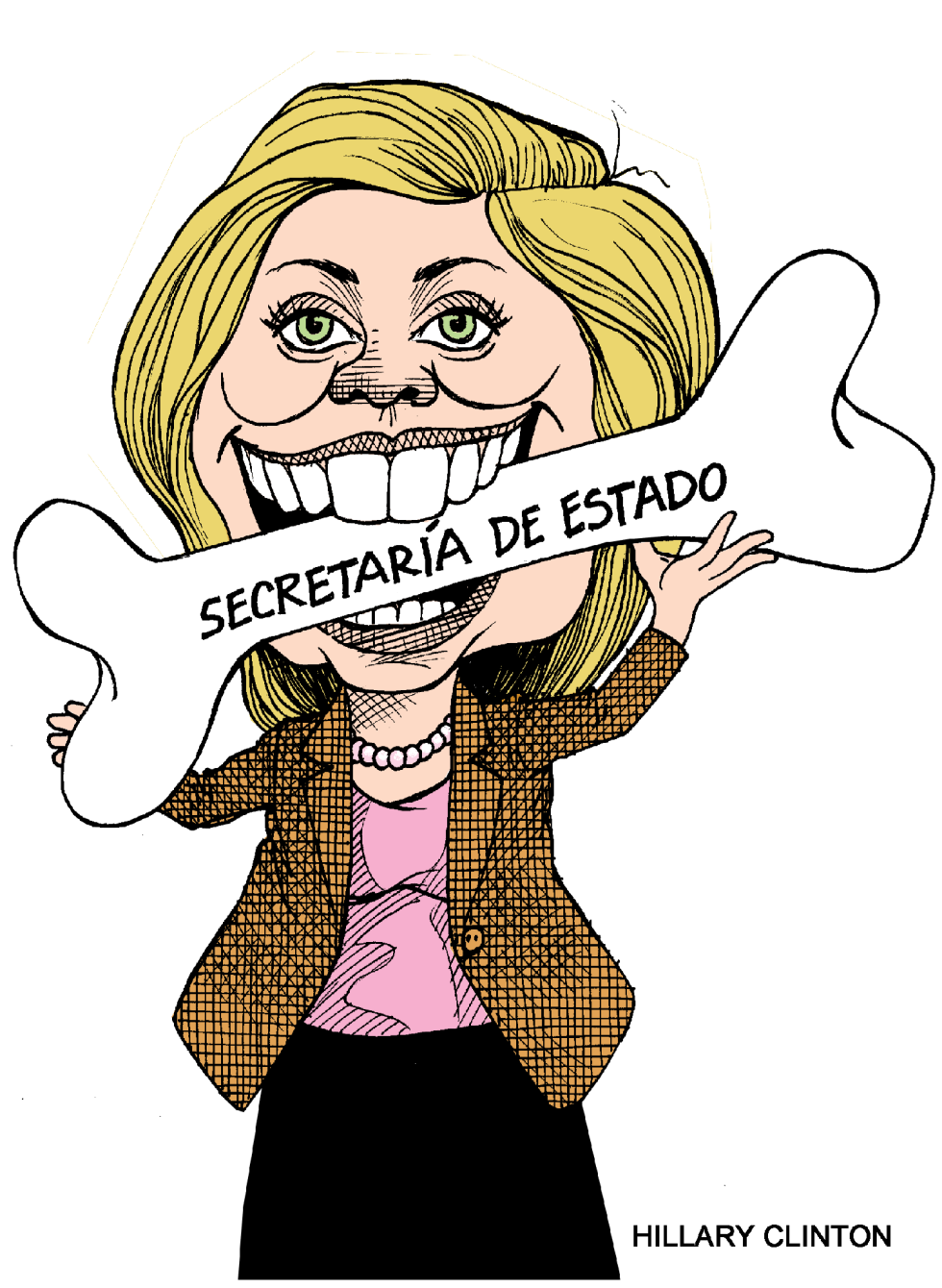  HILLARY Y SU HUESO COL by Arcadio Esquivel