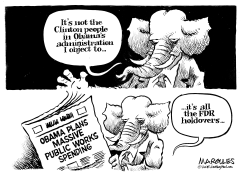 OBAMA PUBLIC WORKS SPENDING by Jimmy Margulies