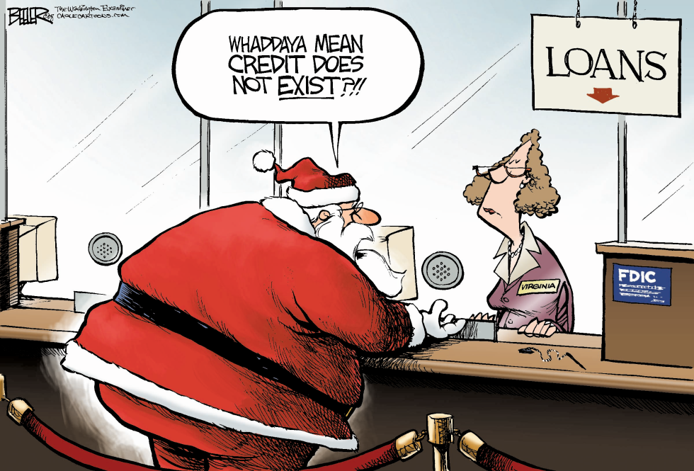  SANTA CREDIT by Nate Beeler