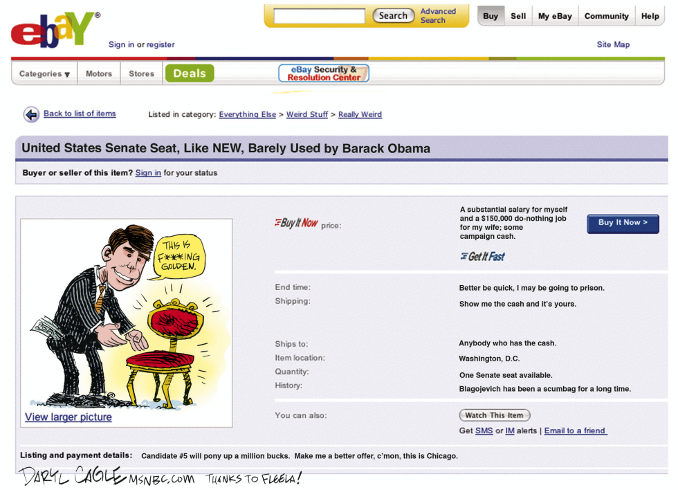 Blagojevich Auctions Senate Seat Color