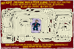  BUSH STUCK IN IRAQ by Monte Wolverton