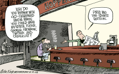NEW MEDIA  by Mike Keefe