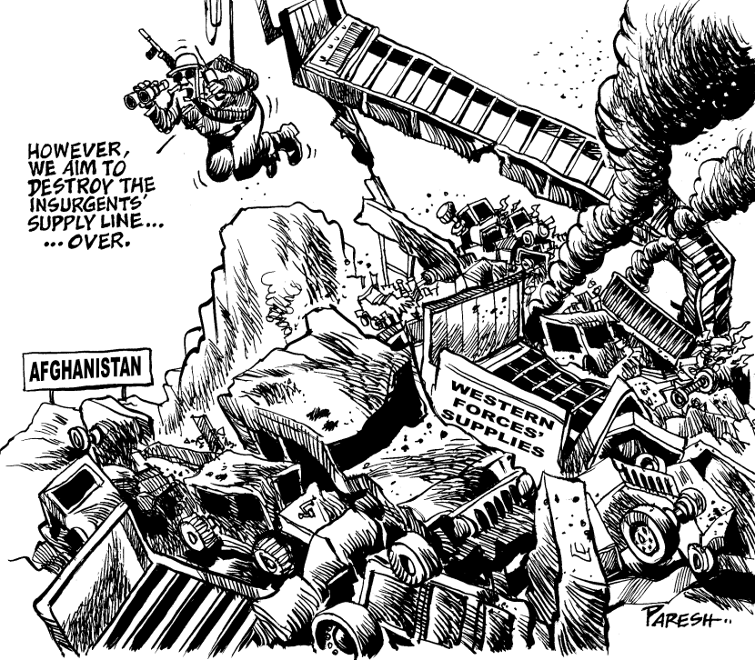 Taliban destroys supplies