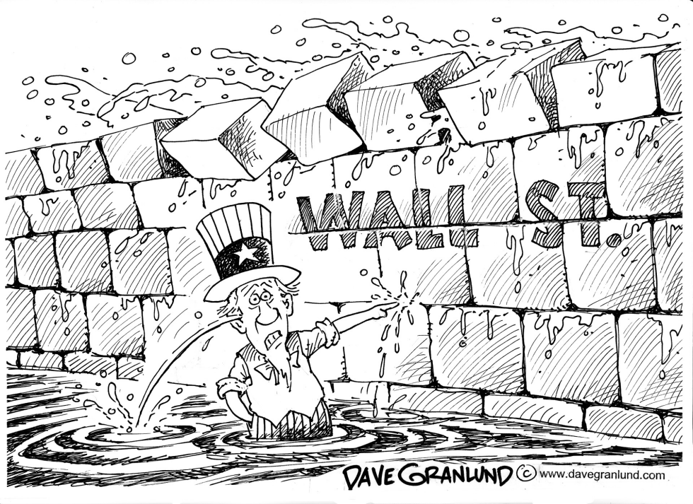  WALL STREET TUMBLES by Dave Granlund