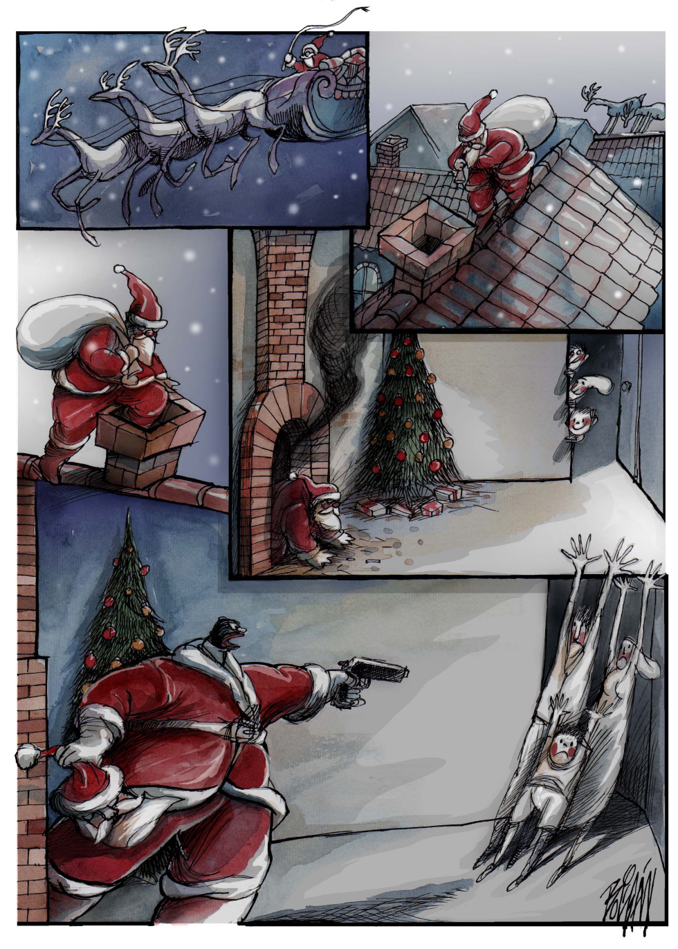 Santa en tiempos de crisis / COLOR