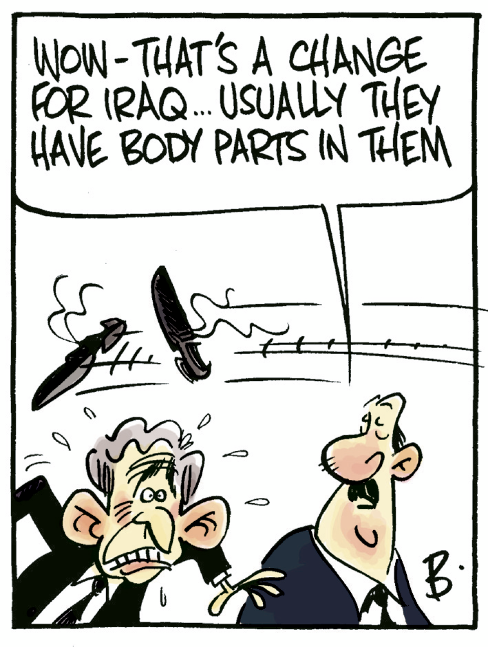 Bush dodges shoes in Iraq